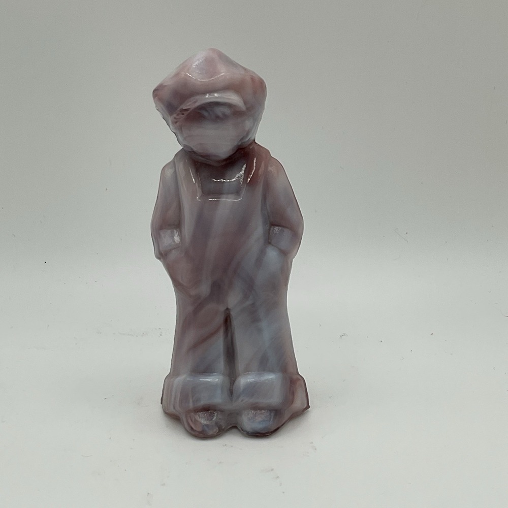 Mosser‎ Glass Vi Hunter Josh Doll Figurine Violet D'or Purple Stag Vintage 1982